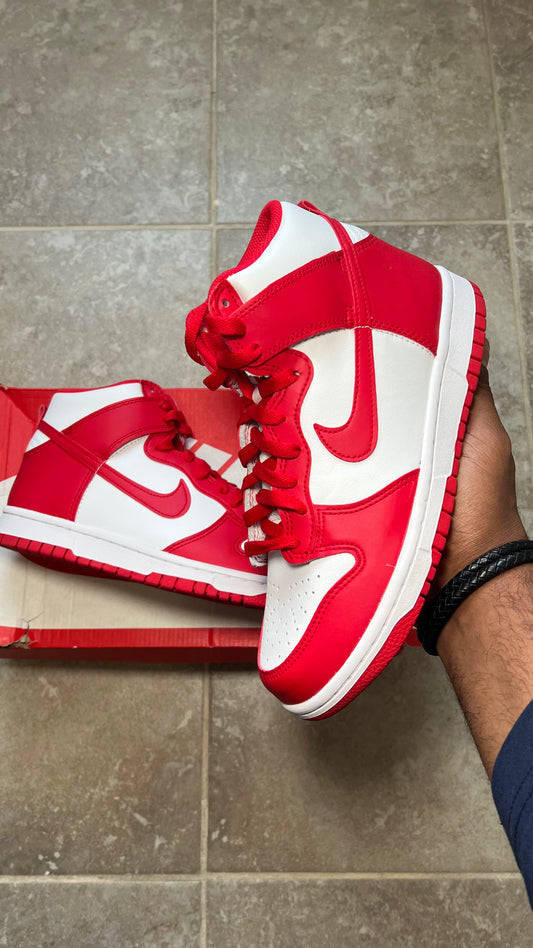 Nike Dunk High “Championship White Red” (SIZE 6.5)