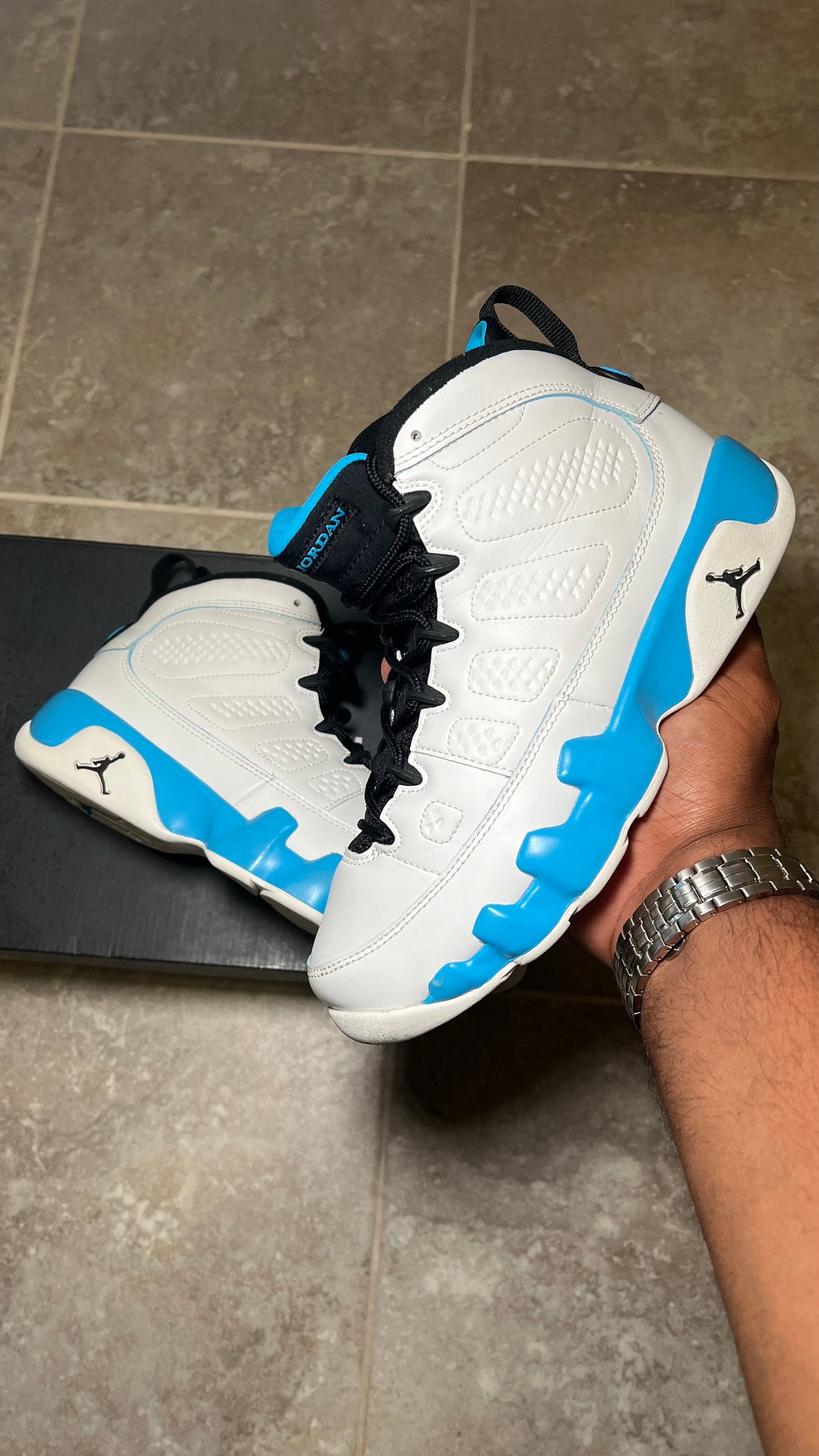 Jordan 9 Retro “Powder Blue” (SIZE 6.5)